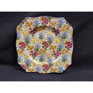 Vintage Royal Winton Marguerite Chintz Square Cake Plate